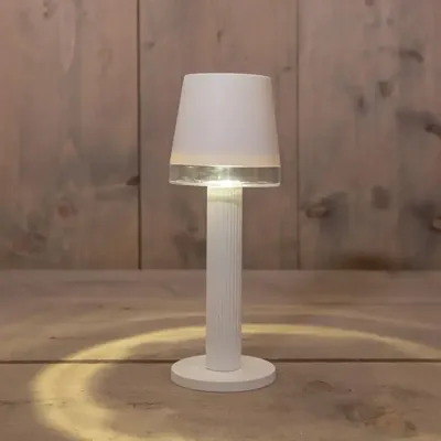 Anna's Collection Tafellamp solar 8,5 cm x 8,5 cm x 21,5 cm Wit