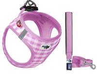 Puppy Tuig & Riem Air Mesh Roze - thumbnail