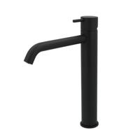 Wastafelmengkraan Hotbath Cobber 1-hendel Gebogen 28.6 cm Mat Zwart - thumbnail