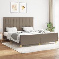 Bedframe zonder matras stof taupe 160x200 cm - thumbnail