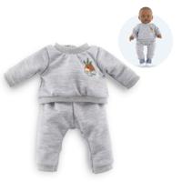 Corolle grijs joggingpak kleine ontdekker - 36cm - thumbnail