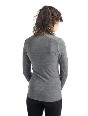 Icebreaker Merino 200 Oasis LS Crewe Thermoshirt Dames Gritstone Hthr-013 L