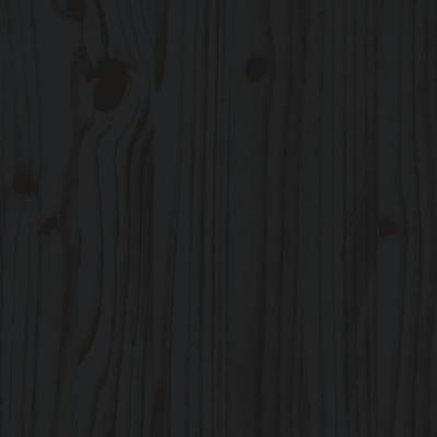 7-delige Loungeset met kussens massief hout zwart