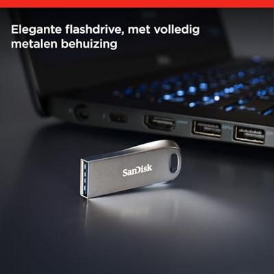 SanDisk Ultra Luxe USB-stick Retail 512 GB Zilver SDCZ74-512G-G46 USB-A 3.2 Gen 1 SanDisk Ultra Luxe USB-stick Retail 512 GB Zilver SDCZ74-512G-G46 USB-A 3.2 Gen 1