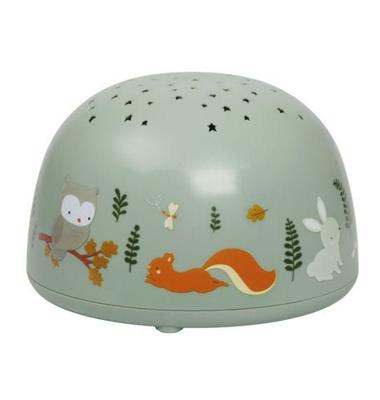 Nachtlampje voor kinderen met sterrenprojector BOSVRIENDEN A Little Lovely Company mintgroen
