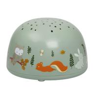 Nachtlampje voor kinderen met sterrenprojector BOSVRIENDEN A Little Lovely Company mintgroen - thumbnail