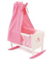 Houten Poppenwieg - Fiori Bianco - thumbnail