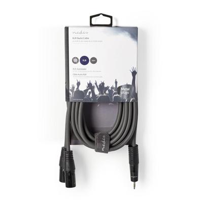 Nedis Gebalanceerde Audiokabel | 2x XLR 3-Pins Male naar 3,5 mm Male | 3 m | 1 stuks - COTH15310GY30 COTH15310GY30