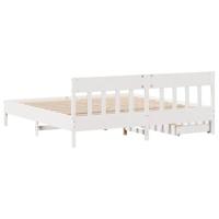 Bedframe zonder matras massief grenenhout wit 180x200 cm - thumbnail