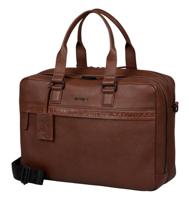 Burkely Minimal Mason Double Zip Laptopbag 15,6''-Cognac - thumbnail