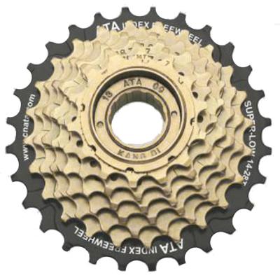Tecora Primax e freewheel 7 speed 14-28t zwart-bruin in box