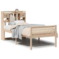 Bed met boekenkast zonder matras massief grenenhout 75x190 cm - thumbnail