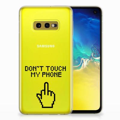 Samsung Galaxy S10e Silicone-hoesje Finger Don't Touch My Phone Samsung Galaxy S10e Silicone-hoesje Finger Don't Touch My Phone