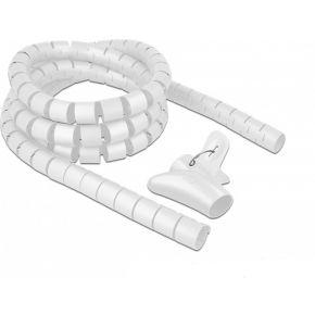 Delock 18842 spiraalslang met intrekgereedschap 2,5 m x 30 mm wit