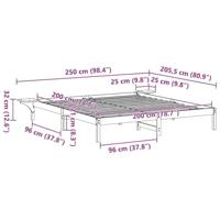 Bedframe met nachttafels Bruin 200 x 200 cm Bruin - thumbnail
