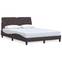 Bedframe zonder matras 120x200 cm stof donkerbruin - thumbnail