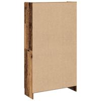 Hoge kast 82,5x30,5x150 cm bewerkt hout oud houtkleurig - thumbnail