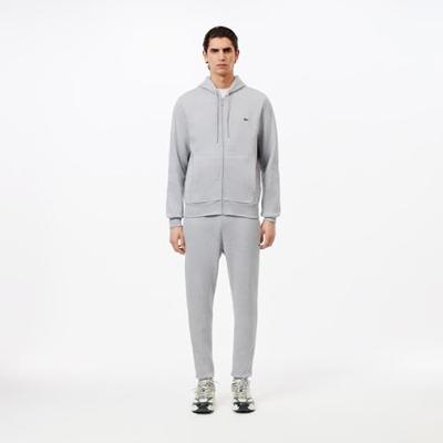 Lacoste Hooded Zipper Trainingspak Heren Grijs - Maat XL - Kleur: Grijs | Soccerfanshop