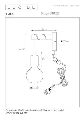Lucide POLA - Wandlamp Kinderkamer - Ø 12 cm - 1xE27 - Roze Lucide POLA - Wandlamp Kinderkamer - Ø 12 cm - 1xE27 - Roze