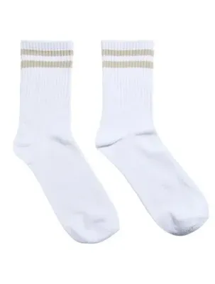 Dames sokken 1-pack - Strepen - onesize - Dames sportsokken wit en zwart - DSS17109883 - DSS17109883 - DSS17109883 - DSS17109883