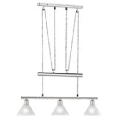 Moderne LED Hanglamp Mat Nikkel met 3 E14 Lichtpunten