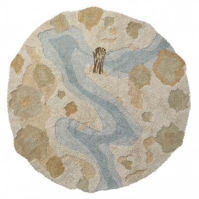 Lifetime rond vloerkleed canoe adventure / 3d tufted