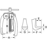 KS Tools 6304101 Poelietrekker Aantal haken: 3 - thumbnail