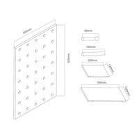 Houten whiteboard-organizer Maclean, lichte houtkleur, 40x60 cm, max. 20 kg, MC-130 WD - thumbnail