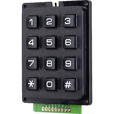TRU COMPONENTS Druktoetsenveld Keypad matrix 3 x 4 1 stuk(s)