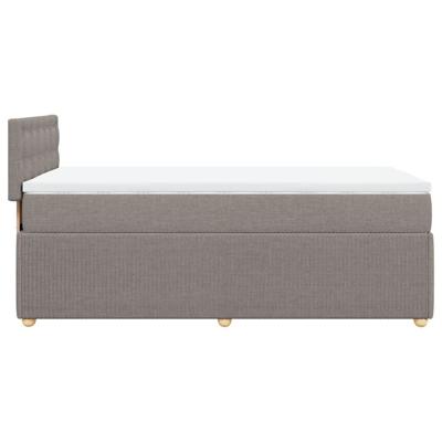 Boxspring met matras stof taupe 90x200 cm - thumbnail