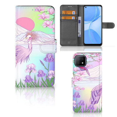 OPPO A73 5G | Telefoonhoesje | Met pasjeshouder | Bird OPPO A73 5G | Telefoonhoesje | Met pasjeshouder | Bird