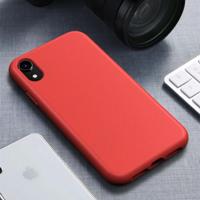 Starry Series schokbestendig stro materiaal + TPU beschermhoes voor iPhone XR (rood) - thumbnail