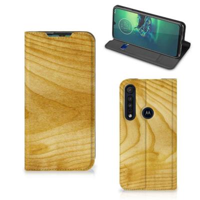 Motorola G8 Plus Book | Wallet Case | Licht Hout