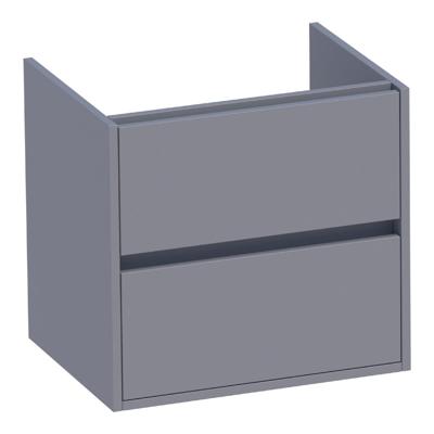 Brauer Adore - Onderkast - 60 cm - met 2 Softclose Lades Greeploos en 1 Sifon Uitsparing - Mat Grijs