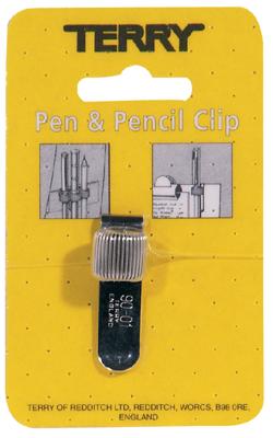 Terry TE-90-01-4 Clip Voor 1 Pen Of Potlood Zilver Terry TE-90-01-4 Clip Voor 1 Pen Of Potlood Zilver
