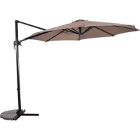 Grote Zweefparasol Libra Taupe 3m van Lesli Living - thumbnail