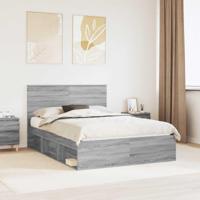 Bedframe Grijs Sonoma 140 x 200 cm Massief grenenhout - thumbnail