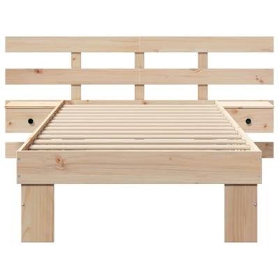 Bedframe met lade met hoofdeinde Bruin 75 x 190 cm Massief grenenhout Bedframe met lade met hoofdeinde Bruin 75 x 190 cm Massief grenenhout