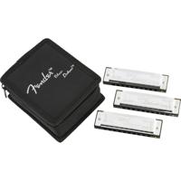 Fender Blues Deluxe Harmonica 3-Pack met opbergetui - thumbnail