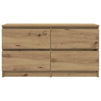 Tv-meubel 100x35x54 cm bewerkt hout artisanaal eikenkleurig