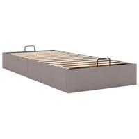 Bedframe zonder matras 120x190 cm stof taupe - thumbnail