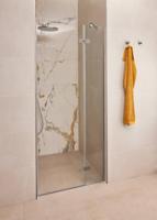 Ben Vivid draaideur voor nis rechts incl. antikalk 120x200cm geborsteld nikkel - thumbnail