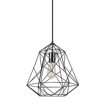 QAZQA Smart industriële hanglamp zwart incl. wifi ST64 - Framework