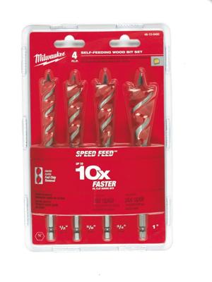 Milwaukee Set zelfvoedende houtboren (4-delig) - 4932479477 Milwaukee Set zelfvoedende houtboren (4-delig) - 4932479477