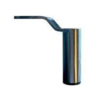 Stalen meubelpoot rvs look rond ø 3,8 cm en hoogte 14 cm - thumbnail