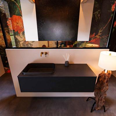 Badkamermeubelset Mondiaz Erin 120 cm met 1 Lade met RIDGE Wastafel Links Urban Zonder Kraangaten Greeploos Mat Urban Badkamermeubelset Mondiaz Erin 120 cm met 1 Lade met RIDGE Wastafel Links Urban Zonder Kraangaten Greeploos Mat Urban