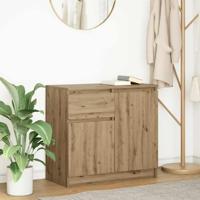 Dressoir lade 71x35x65 cm spaanplaat artisanaal eikenkleurig - thumbnail