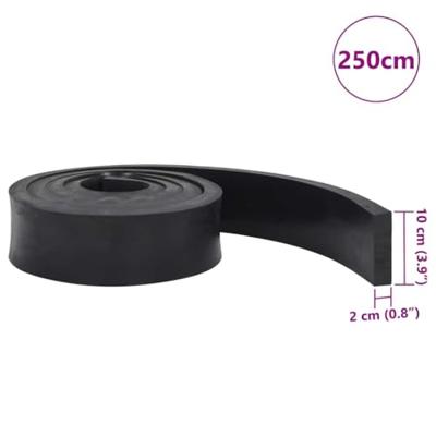 VidaXL Rubberen rand voor sneeuwploeg 250x10x2 cm zwart - thumbnail
