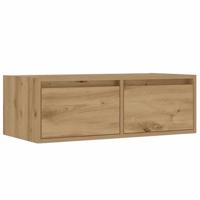 Tv-meubel met LED-verlichting 75x35,5x25 cm artisanaal eiken - thumbnail