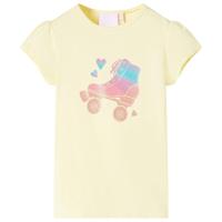 VidaXL Kindershirt 92 zachtgeel - thumbnail
